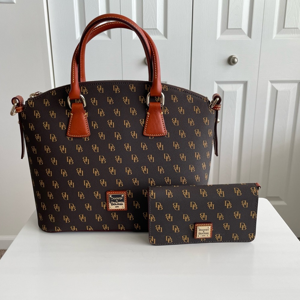 Dooney & Bourke Gretta Domed Satchel w/Tech wallet